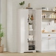 thumbnail image 3 of Yeshouse 60" Freestanding Pantry Cabinet - Elegant Storage Solution with 4 Doors and Customizable Shelving, 3 of 9