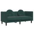 thumbnail image 2 of vidaXL 2 Piece Sofa Set with Pillows Dark Green Velvet, 2 of 5