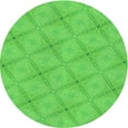 thumbnail image 1 of Ahgly Company Machine Washable Indoor Round Transitional Neon Green Area Rugs, 4' Round, 1 of 7
