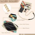 thumbnail image 3 of FORMRS Women Crossbody Purse with Chain Strap Vegan Leather Shoulder Handbag, Colorful Plane Stripes, 3 of 7