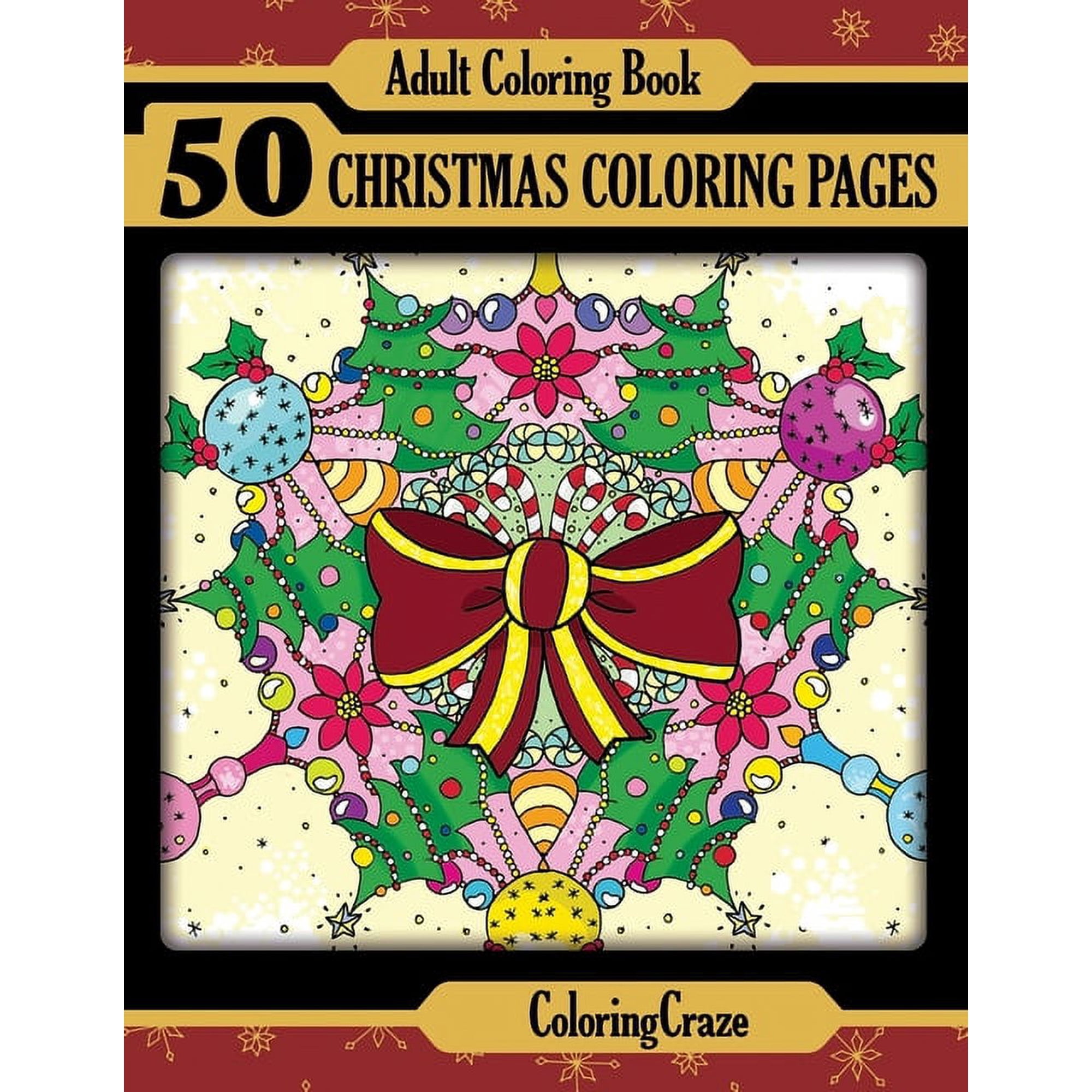 Christmas Collection Adult Coloring Book: 50 Christmas Coloring Pages, Book 1, (Paperback)