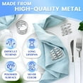 thumbnail image 3 of 8 Pieces Silver Napkin Ring Set - Napkin Rings Bulk Fall Table Decoration Napkin Holder for Table Setting Decorative Napkin Holder - Ring Holder for Wedding Decoration Kitchen Table Decoration, 3 of 5