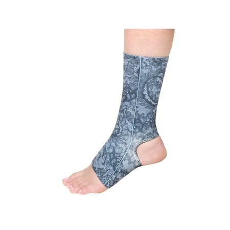 Celeste Stein Designs Women's Ankle Compression Sleeve - Printed Elastic Support Brace with Open Heel and (Best Ankle Brace For Skateboarding)