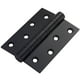 thumbnail image 1 of Hinge Outlet Bisagras residenciales con cojinetes de bolas, esquina cuadrada, negro, paquete de 2, 1 of 4
