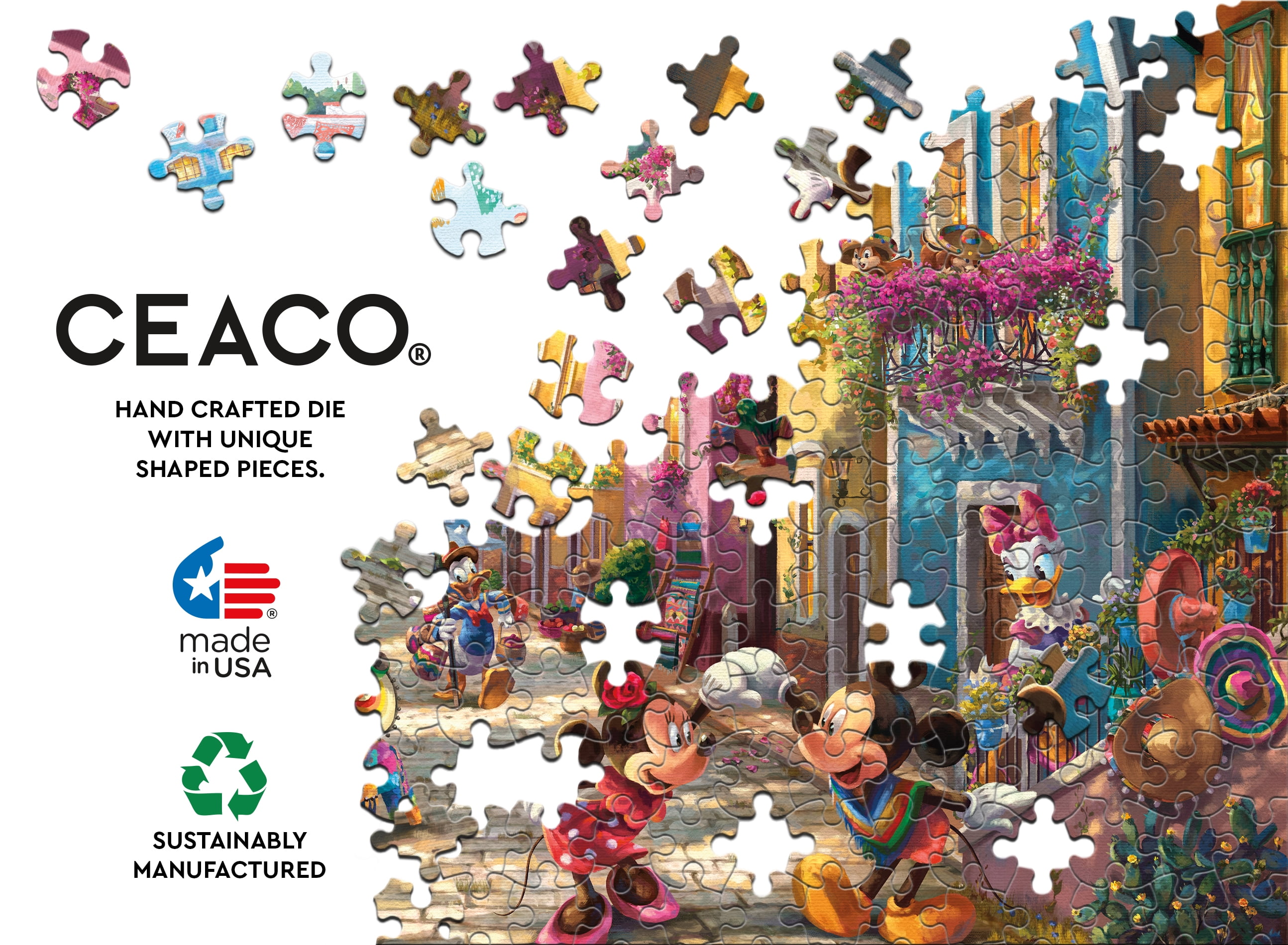 Ceaco 2000-Piece Thomas Kinkade Disney Mickey & Minnie in
