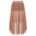 thumbnail image 2 of Zaldita Kids Girls Long Sheer Ballet Dance Skirt Shiny Elastic Waist Lyrical Dance Maxi Skirt Ballerina Dancewear Dusty Pink 6, 2 of 6