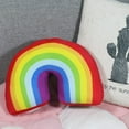 thumbnail image 3 of Almohada de arcoíris de 35cm para niñas y niños, cojín decorativo para cama, relleno en forma de arco, sofá de felpa, almohada, 3 of 5