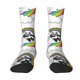 thumbnail image 3 of Calcetines de moda para hombre con diseño de pandas, surf, arcoíris, puntadas, largos, para parejas, talla 37-45, 3 of 5