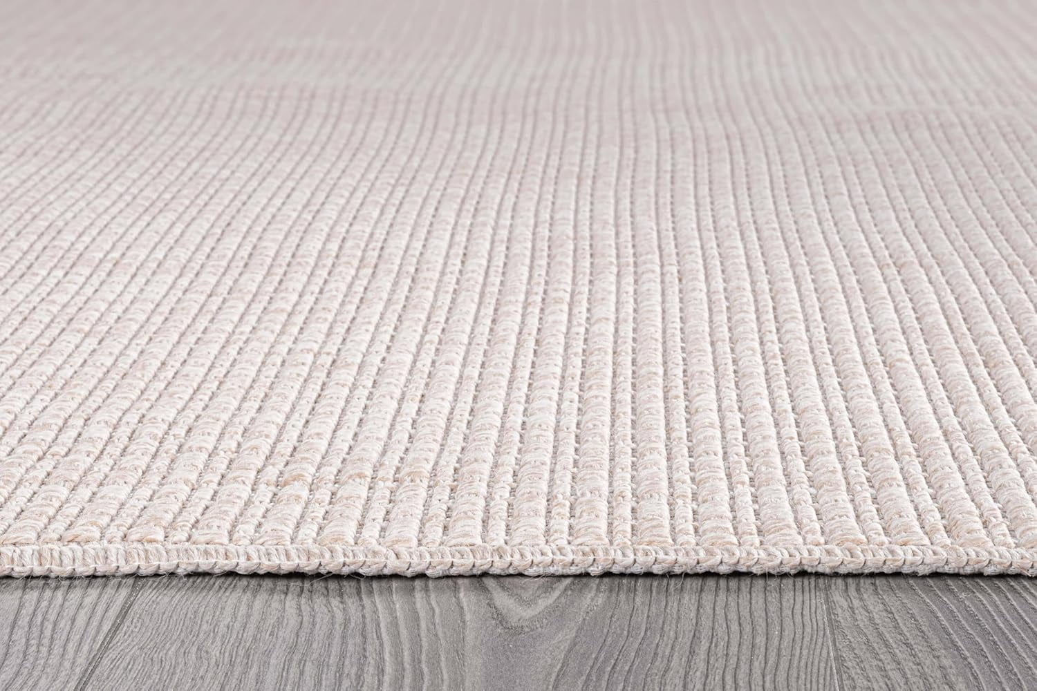 Beverly Rug Easy Jute Outdoor Indoor Non Shedding Easy-Cleaning Rug Off-White 2x3