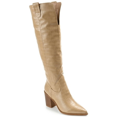 

Journee Womens Therese Tru Comfort Foam Wide Calf Stacked Heel Knee High Boots