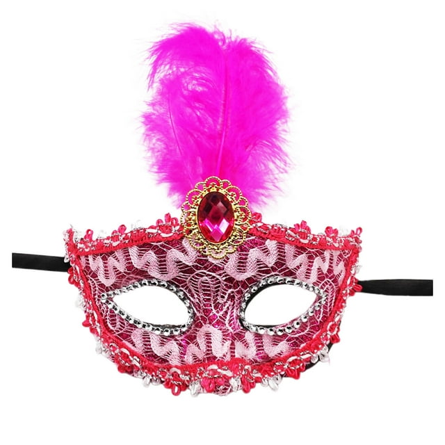 WEAIXIMIUNG Carnaval Femmes Maquillage Danse Protection Visage Peint avec Poudre d'Or Demi-Visage Fête Protection Visage