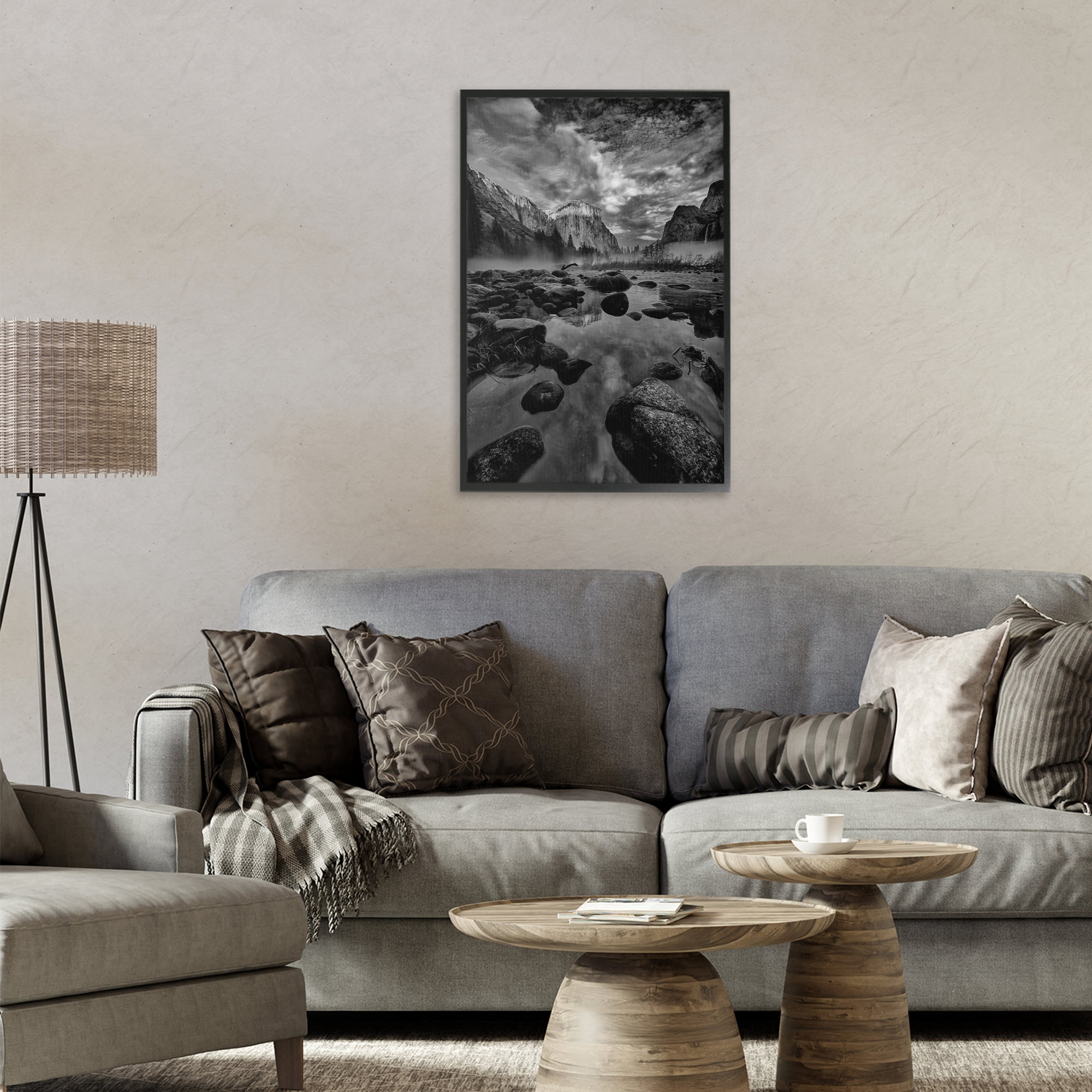 Stupell Industries Morning in Yosemite Valley Black Framed Giclee Art, design by Jon Evan