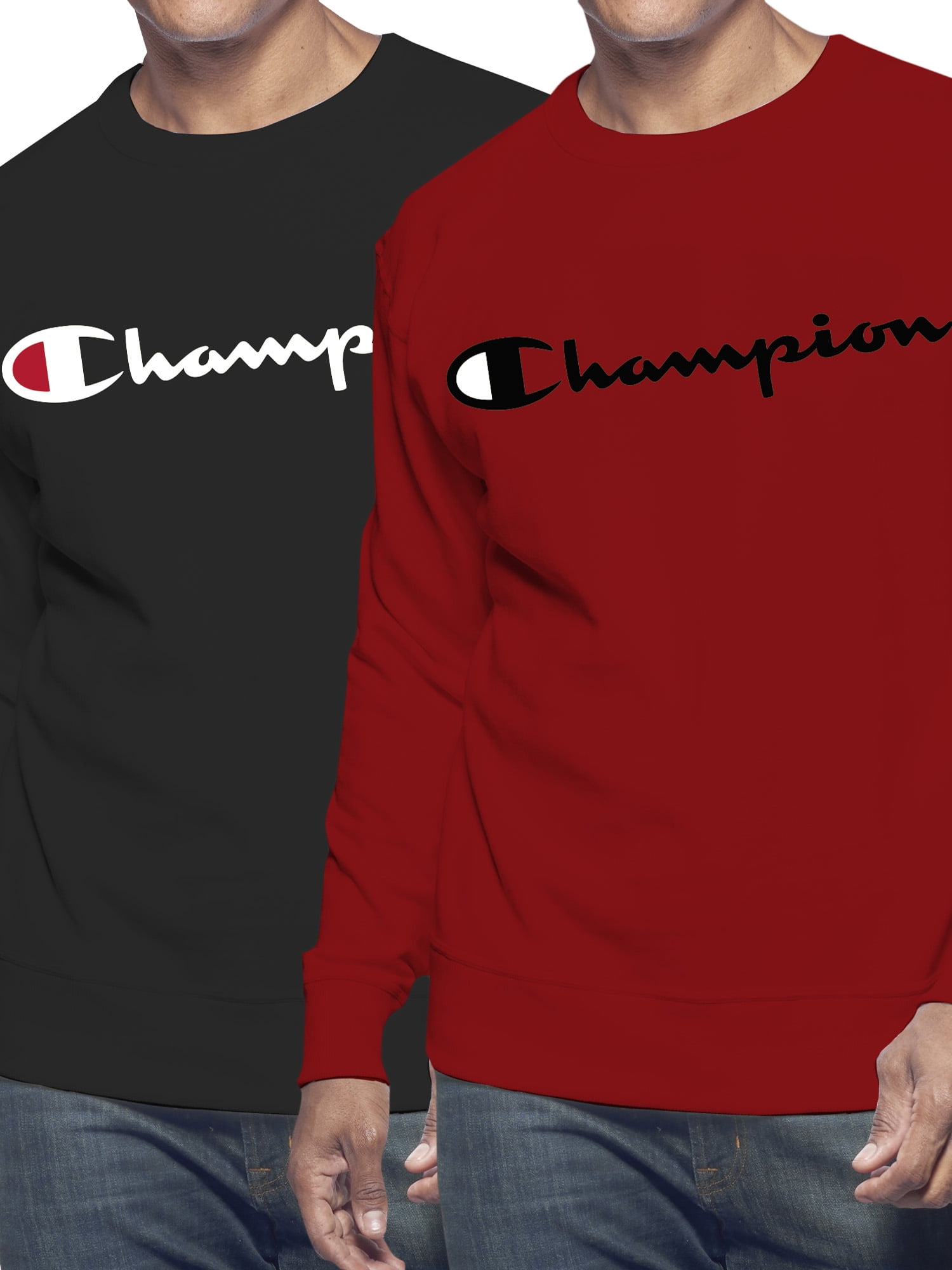 Champion - Champion Men's Big and Tall Classic Long Sleeve Graphic 2 Pack Sizes LT to 6X - Walmart.com - Walmart.com