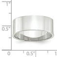 thumbnail image 7 of 10K White Gold 8mm Light Weight Flat Band Ring Size 10, 7 of 7