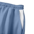 thumbnail image 3 of GUZOM Mens Waffle Knit Pants Light Blue Baggy Fit Casual Lounge with Drawstring Waist Relaxed Loose Cuffed Ankle Streetwear,Size L, 3 of 8