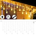 thumbnail image 2 of Deago 11.4 FT 96 LED Window Curtain String Lights Christmas Tree Twinkle Lights 8 Modes Plug in Extendable Fairy Light for Christmas Wedding Party Garden Bedroom Decor (White), 2 of 9
