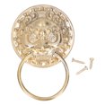 thumbnail image 1 of Manija de anillo de puerta antigua, aldaba de puerta de latón, accesorios de Hardware para puerta de patio, 1 of 8