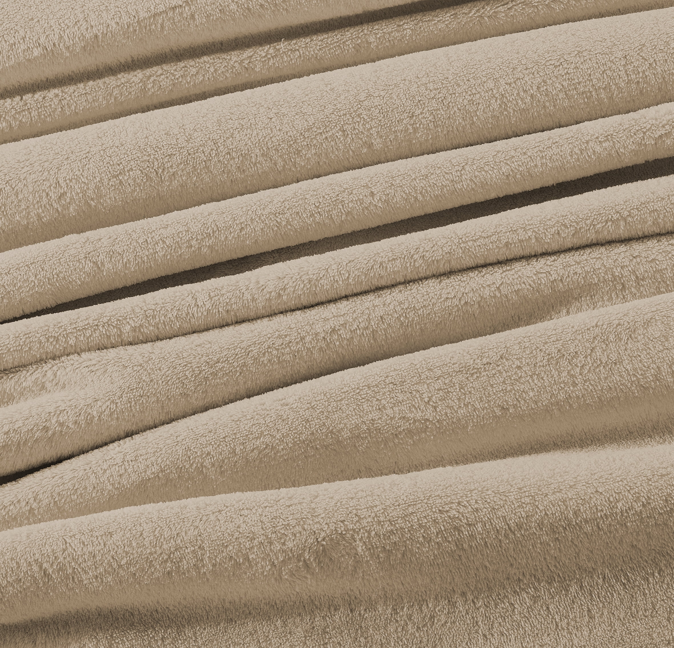 Velvet Plush Blanket Taupe Full/Queen 86x86