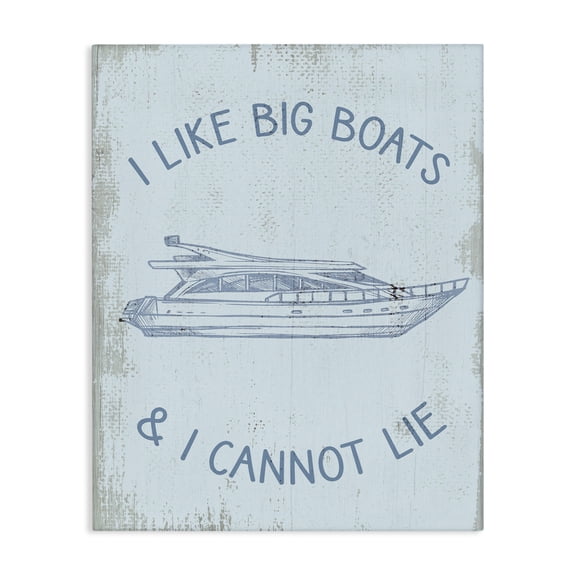 Stupell Industries Eclectic Funny Rustic Big Boats Canvas Art, 16 x 20, by Lil' Rue