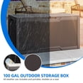 thumbnail image 3 of DEXTRUS Coffre de Terrasse Extérieur en Résine de 100 Gallons, Rangement pour Meubles de Patio Étanche et Verrouillable, Brun Foncé, 3 of 8