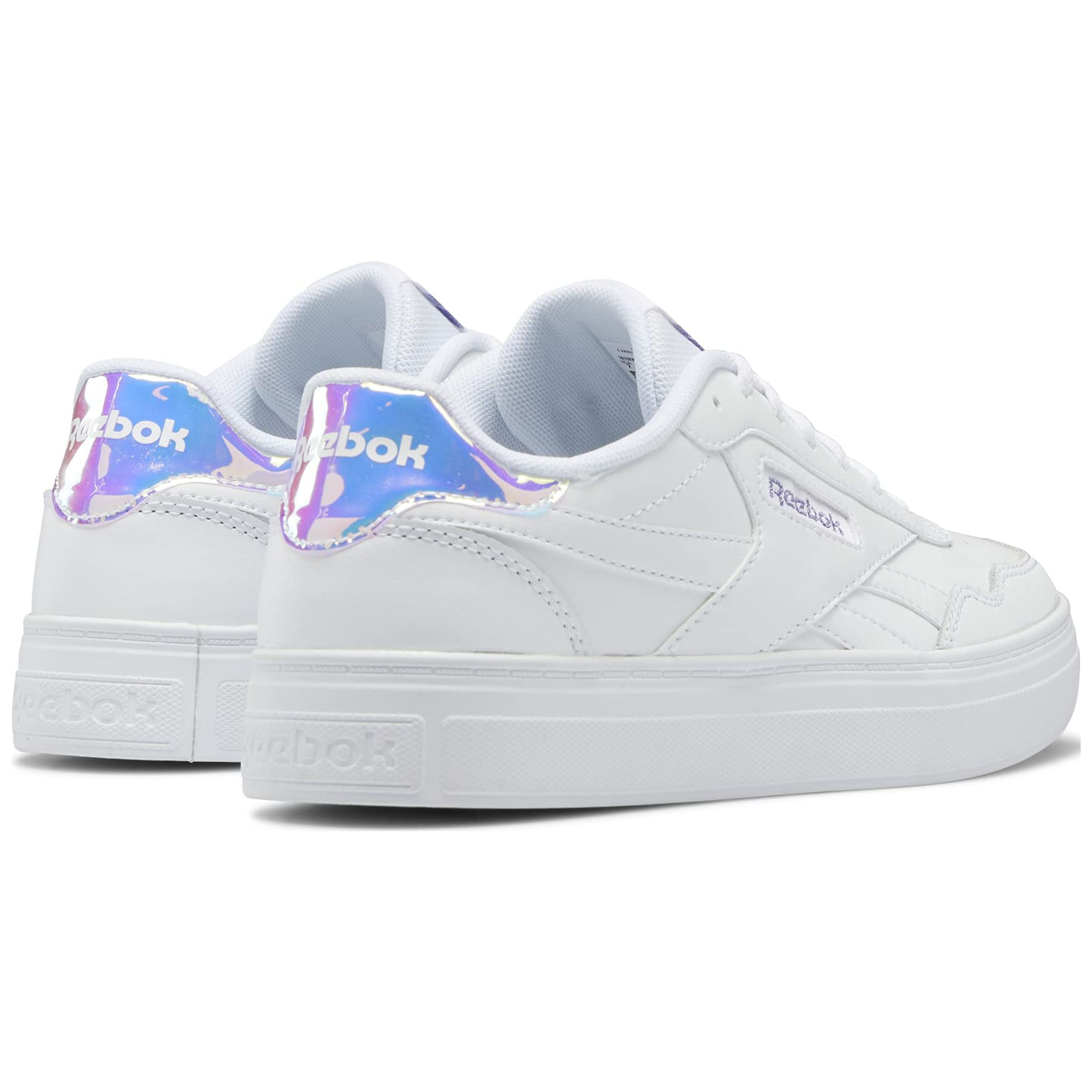 Reebok,Womens, Court Advance,Chalk/BLUPEA/VECRED,5 : : Clothing,  Shoes & Accessories