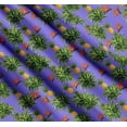 thumbnail image 3 of Soimoi Cotton Cambric Fabric Leaves,Floral & Pineapple Fruits Printed Fabric 1 Yard 42 Inch Wide, 3 of 7