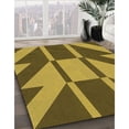 thumbnail image 3 of Ahgly Company Machine Washable Indoor Rectangle Transitional Dark Bronze Brown Area Rugs, 7' x 9', 3 of 7