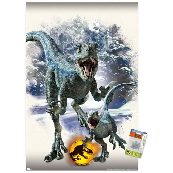 Jurassic World: Dominion - Blue and Beta Focal Wall Poster, 14.725" x 22.375" Framed