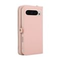thumbnail image 3 of Wallet Case for Google Pixel 10 Pro XL 6.8-inch, Litchi Leather Flip Zipper Purse Cover with Card Holder, Heart Makeup Mirror, Crossbody Lanyard, Kickstand Shockproof Protective Phone Case ﻿,Pink, 3 of 11