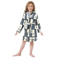 thumbnail image 6 of FORMRS Niños Bathrobe Unisex Hooded Robe Soft Plush Pajamas Sleepwear, Size 2-3T, Black and Blue Cat, 6 of 7