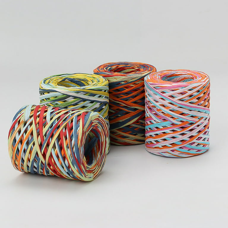 Paper Rope Ribbons for Crafts - Natural Raffia Ribbon Raffia Paper Small