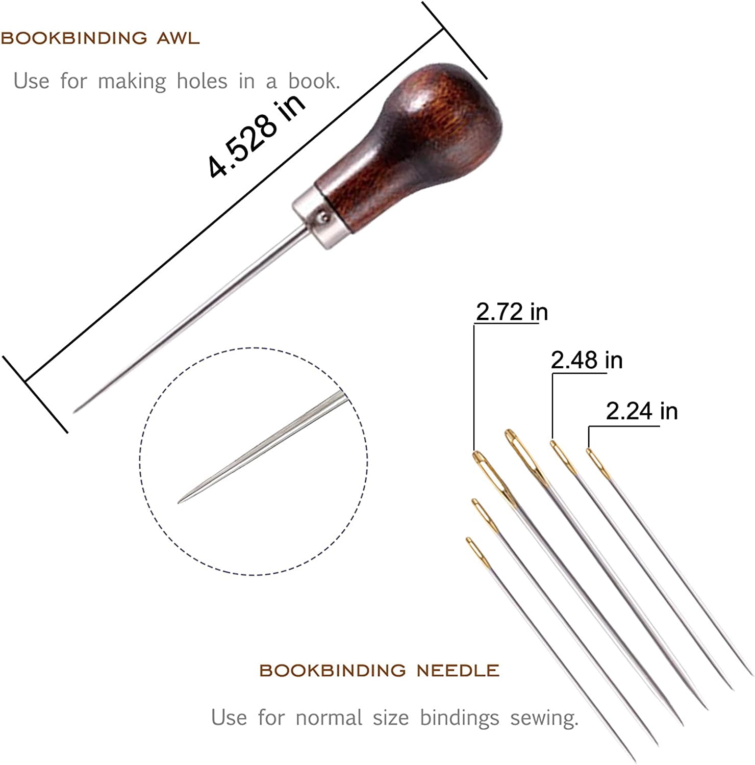 啊啊啊啊 Bookbinding Kits, Bookbinding Supplies Hand Book Binding Starter Tools Set with Genuine Bone Folders, Paper Awl, Large-Eye Needles, Waxed Thread, Binding Ribbon, Glue Brush, Steel Ruler