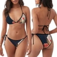 thumbnail image 3 of KLL Ensemble Bikini Imprimé Jetons de Poker pour Femmes, Ensemble Bikini Deux Pièces à Cordon avec Bas Aguichant Maillot de Bain, 3 of 6