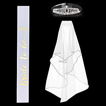 29 Pcs Bride Tribe Flash Tattoos Veil Tiara Silver Bride To Be Party Decorations Kit Sash Bachelorette Party Supplies