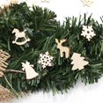 thumbnail image 3 of Adornos colgantes de madera Natural para Navidad, minicopo de nieve, árbol de Navidad, confeti, para el hogar Decoración de mesa, regalo de Año Nuevo, 100 unids/lote por bolsa, 3 of 3