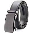 thumbnail image 1 of Cinturón con trinquete de piel CHAOREN para hombre, 3,5 cm, microajustable, 1 of 7