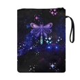 thumbnail image 2 of HELLHERO Book Sleeve Protector Pouch Book Organzier Holder Polyester Lightweight Book Organzoer Holder with Handle Book Carrying Case, Purple Dragonfly Galaxy Pouch, 2 of 6