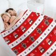 thumbnail image 6 of Christmas Stick Gingerbread Man Red Christmas Throw Blanket Soft Flannel Throw Blankets with Snowflake Santa Claus Pattern Cozy Blanket for Couch, Sofa and Bed Gifts for Xmas 40"x50", 6 of 6