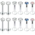 thumbnail image 2 of 16G Forward Helix Earring Cartilage Tragus Earrings Stud Briana Williams Lip Rings, 2 of 5