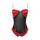 thumbnail image 4 of Gibobby Conjunto Lencería Tanga Y Bralette Ropa Lencería para Mujer Encaje Interior Halter Chemise V Cuello Camisón Sexy Ropa de Dormir Camisón Malla(Rojo, CH), 4 of 5