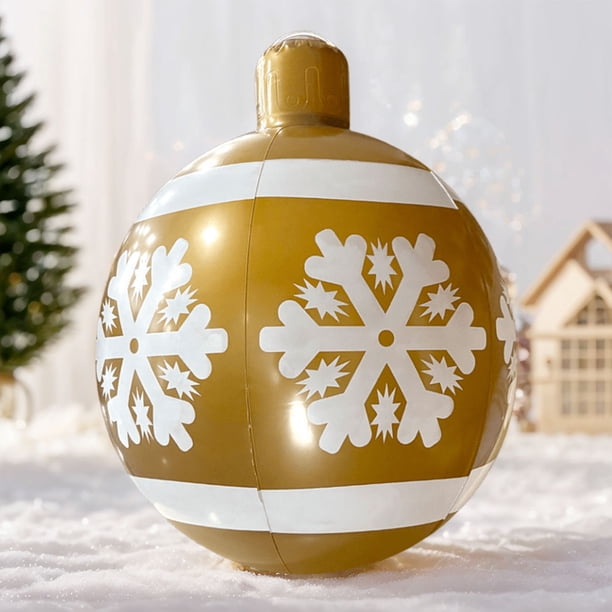 Bola de Navidad inflable gigante de 24 pulgadas para decoración interior y exterior de fiesta navideña
