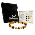 thumbnail image 2 of Amberalia Baby Baltic Amber TeethingBracelet/Anklet, Lab-tested, Certified Genuine Amber, drooling and teething relief - boost immune system - Infants/toddler - Handmade Polish Multicolor 6.3", 2 of 10