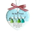 thumbnail image 2 of Personalized Friendship Sea Glass Ornament for Christmas Birthday, Ceramic Mix Acrylic 2 Layer Ornament for Friend, Best Friend Christmas Ornaments Gift, Timeless Friendship Xmas Keepsake, 2 of 8