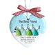 thumbnail image 2 of Colgante Decorativo Adorno de cristal marino «Brindemos por la amistad» con frase inspiradora para decorar el árbol de Navidad, 8 cm, blanco, 1 unidad JASKFLY, 2 of 8
