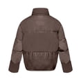 thumbnail image 4 of Wutalume Women's Short Loose High Collar Cotton Warm Jacket, Cozy and Comfortable, Ideal for Cool Weather, Casual Style with Soft Fabric for Everyday Use,Brown XL, 4 of 4