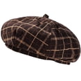 thumbnail image 2 of Women's Plaid Beret Hat, Wool Blend Vintage England Retro Painter Cap, Tartan Artist Hat for Daily Casual Wear, School, and Fashion Gift Coffee, 2 of 7