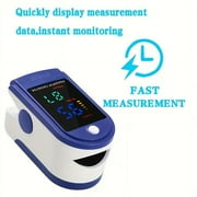SUWU Fingertip Pulse Oximeter,Blood Oxygen Saturation Monitor (SpO2) with Pulse Rate Measurements and Pulse Bar Graph,Portable Digital Reading LED 4 Colors Display