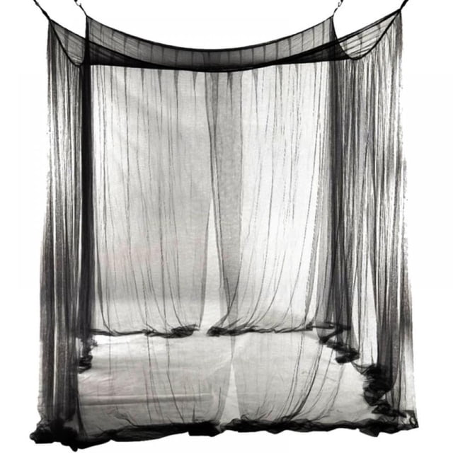 Orchip Practical Home Mosquito Net for Bed Canopy, Large Tent, Square Netting Curtain,4 Entries, Easy to Install, Hanging Kit