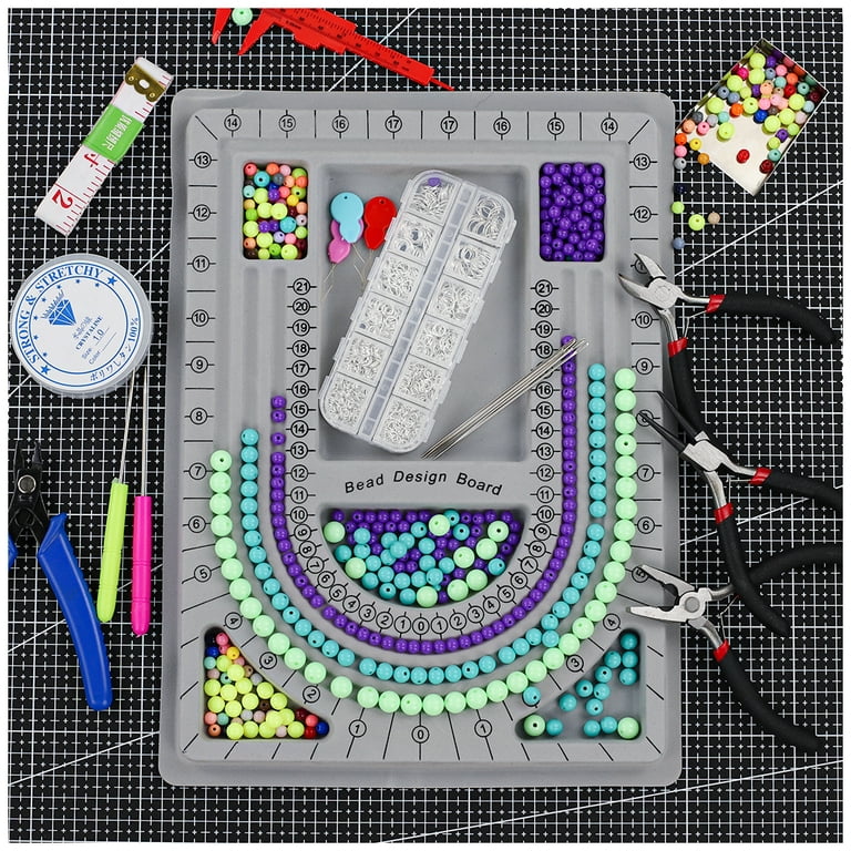 Bead Board for Jewelry Making Bead Tray Beading Supplies Flocked