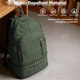 thumbnail image 5 of SYCNB Gym Backpack with Shoe Compartment, Waterproof Lightweight Sport Bag for Men & Women, Casual Travel Swimming Bag, Olive Green, 5 of 7
